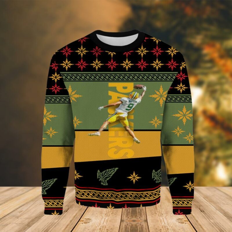 Christian Watson Green Bay Packers Ugly Sweater - Narides