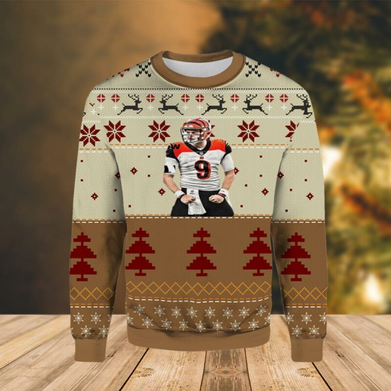 Cincinati Bengals Joe Burrow Christmas Limited Ugly Sweater - Narides