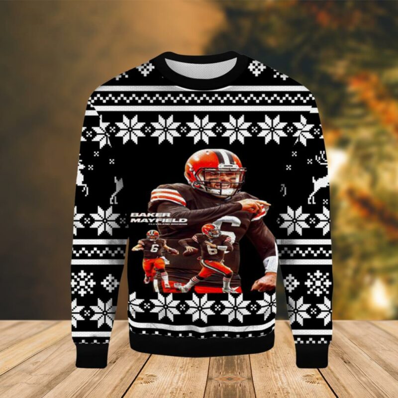 Cleveland Browns Baker Mayfield Limited Ugly Sweater - Narides