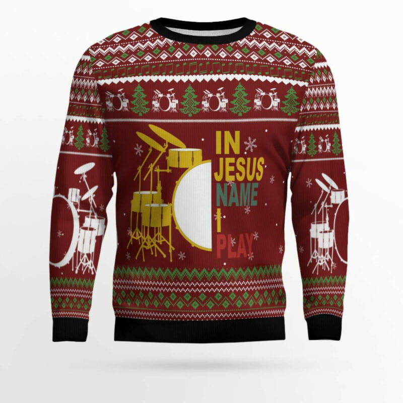 Drum I Play Ugly Christmas Sweater