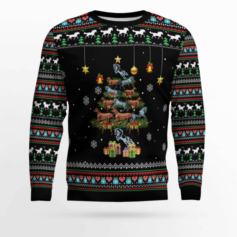 Horse Christmas Tree Ugly Christmas Sweater