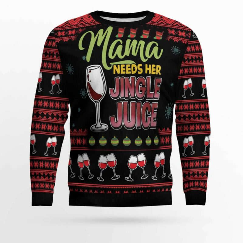 Red Wine Mama Ugly Christmas Sweater