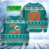 Custom Name Go Fins Miami Dolphins Christmas Ugly Sweater - Narides