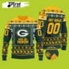 Custom Name Number Nfl Logo Green Bay Packers Christmas Awesome Ugly Sweater - Narides