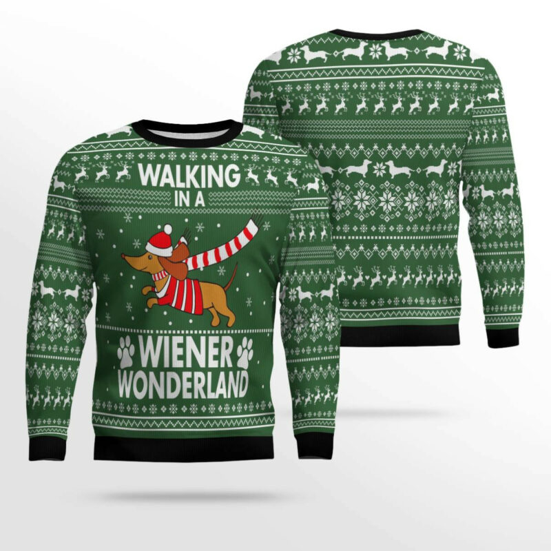 Dachshund Weiner Wonderland Ugly Christmas Sweater