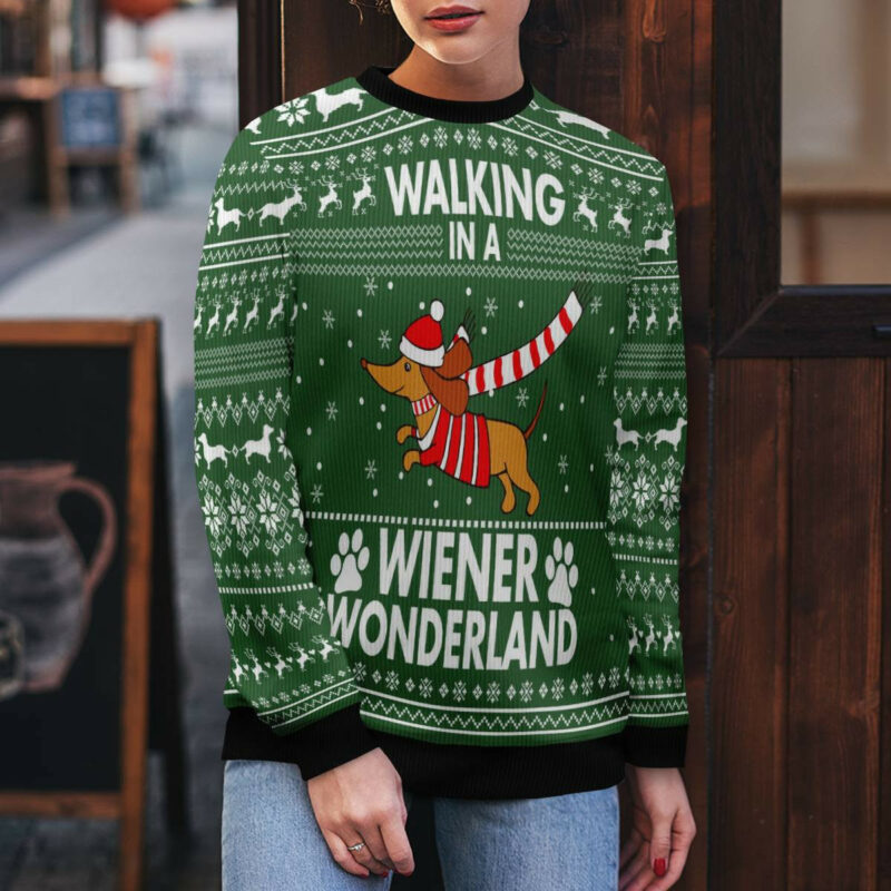 Dachshund Weiner Wonderland Ugly Christmas Sweater