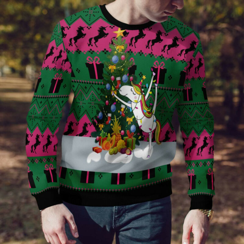 Christmas Tree Unicorn Ugly Christmas Sweater