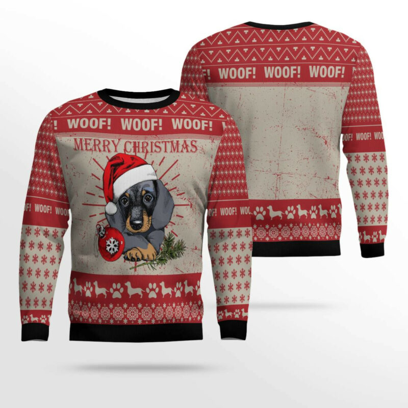 Christmas Dachshund Dog Ugly Christmas Sweater