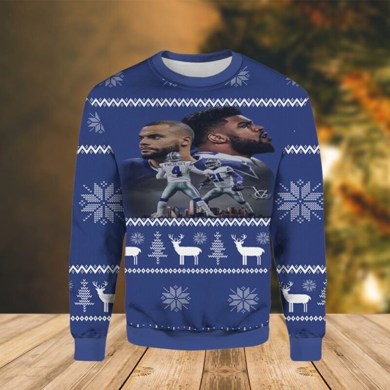 Dak Prescott Stephon Gilmore Cowboys Limited Ugly Sweater - Narides