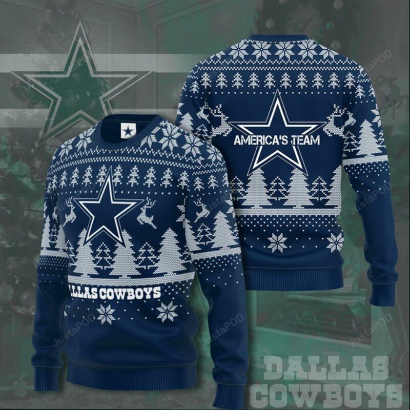 Dallas Cowboys Americas Team Criminal Minds Christmas Limited Ugly Sweater - Narides