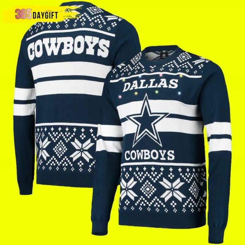 Dallas Cowboys Christmas Light Up Limited Ugly Sweater - Narides