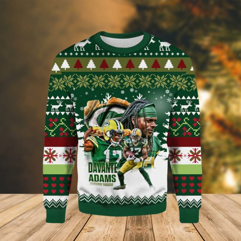 Davante Adams Green Bay Packers Christmas Limited Ugly Sweater - Narides