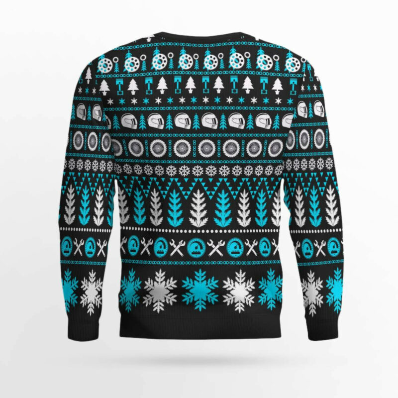 Braaap Moto Ugly Christmas Sweater (Blue Version)