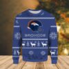 Denver Broncos Beach Towel Christmas Awesome Ugly Sweater - Narides