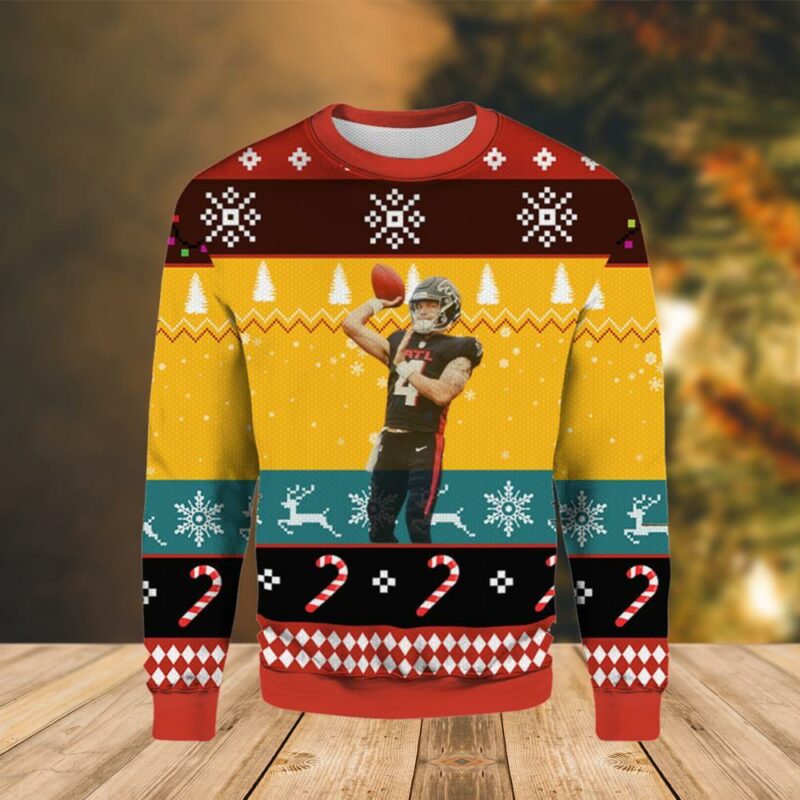 Desmond Ridder Atlanta Falcons Christmas Ugly Sweater - Narides