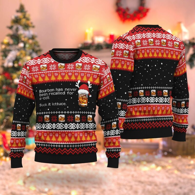 Bourbon has never been recalled for e-coli Ugly Christmas Sweater