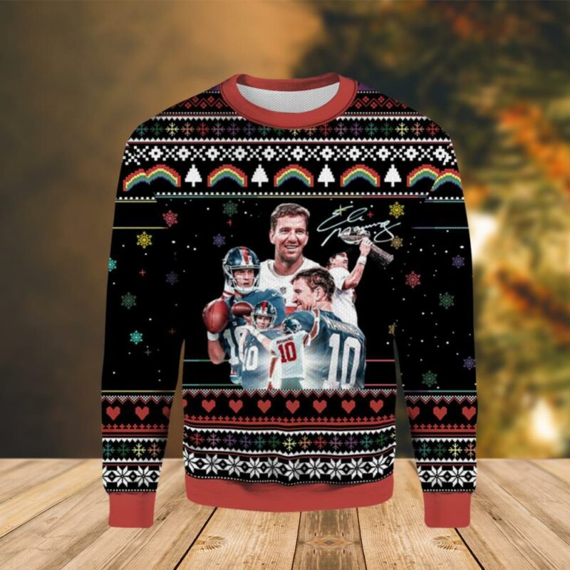 Eli Manning New York Giants Christmas Limited Ugly Sweater - Narides