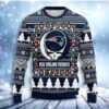 England Patriots Grateful Dead Christmas Awesome Ugly Sweater - Narides