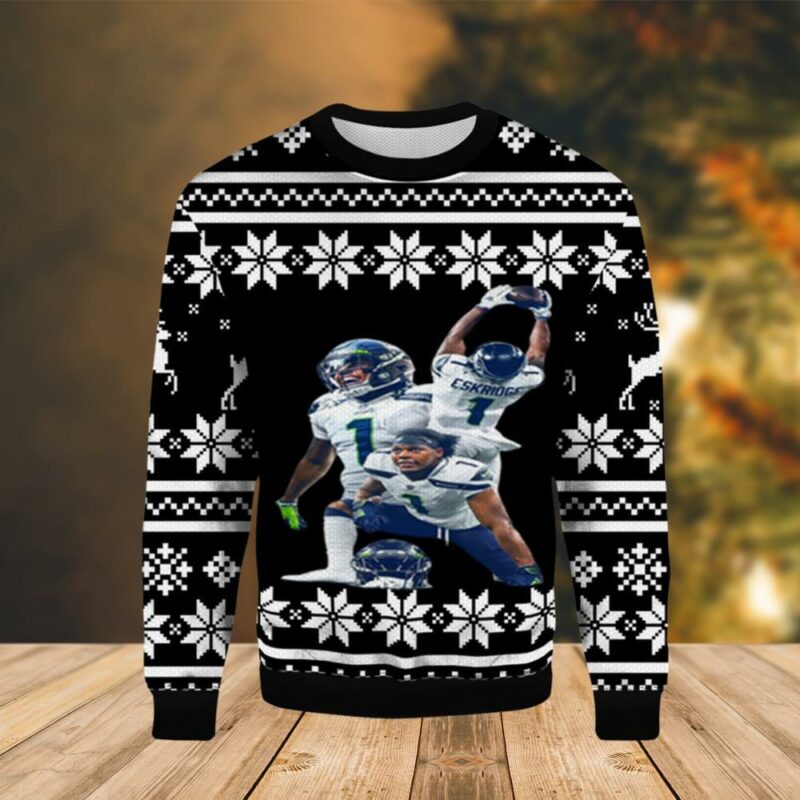 Eskridge Seattle Seahawks Christmas Limited Ugly Sweater - Narides