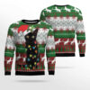 Black Cat Light Christmas Ugly Christmas Sweater