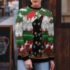 Black Cat Light Christmas Ugly Christmas Sweater