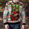 Dachshund Red Truck Ugly Christmas Sweater