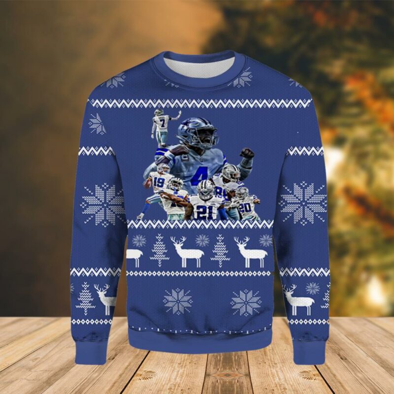 Football Team Dallas Cowboys Christmas Awesome Ugly Sweater - Narides