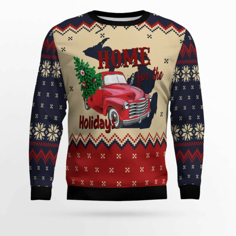 Home For The Holidays Louisiana Ugly Christmas Sweater