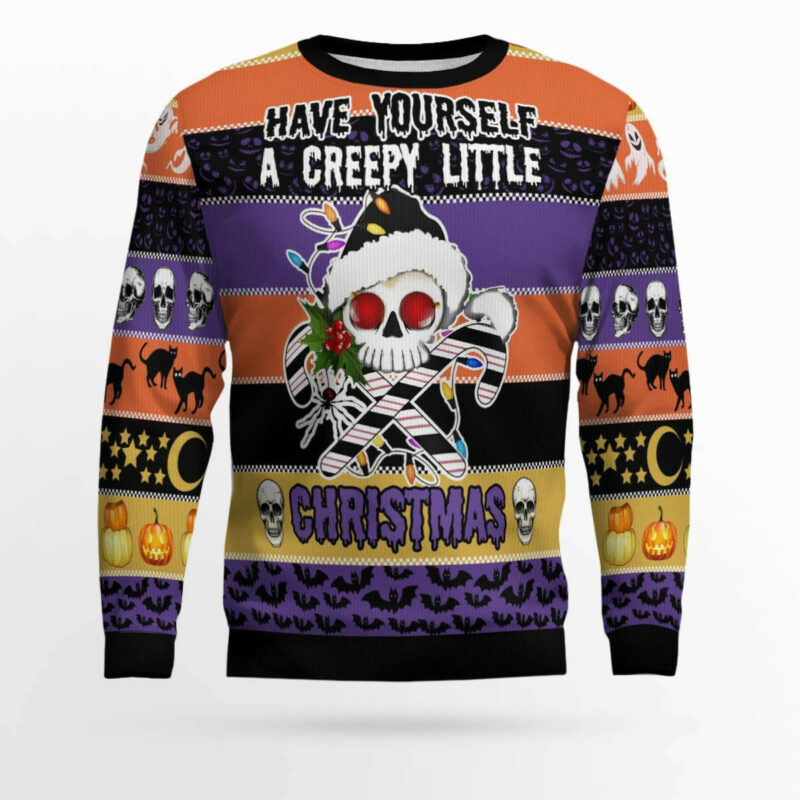 Skull Creepy Christmas Ugly Christmas Sweater