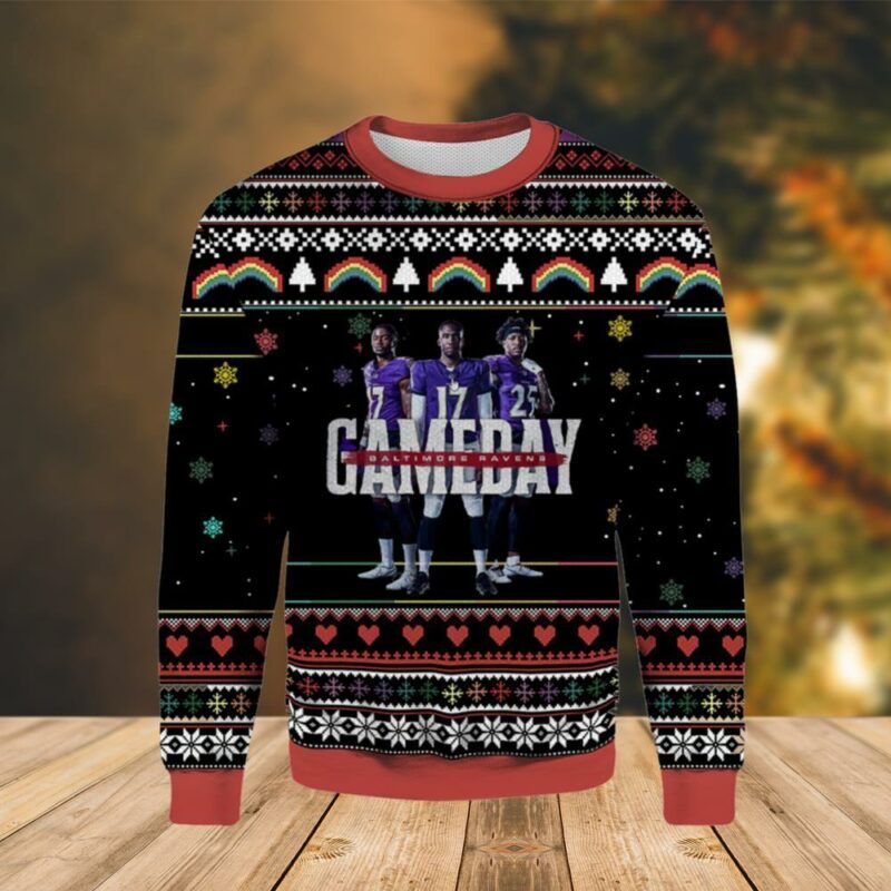 Gameday Baltimore Ravens Christmas Limited Ugly Sweater - Narides