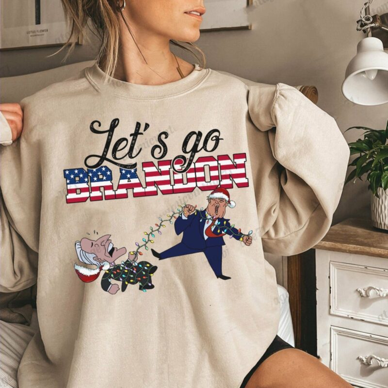 Let's Go Brandon Santa Trump Funny Christmas Sweatshirt