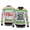 Let’s Go Brandon Funny Trump FJB F Finger Christmas Sweater - Unisex Funny Winter Holiday Ugly Christmas Sweater