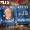 Let's Go Brandon Trump FJB Christmas Sweater - Unisex Funny Winter Holiday Ugly Christmas Sweater