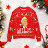 Trump Let’s Go Brandon Christmas Sweater - Unisex Funny Winter Holiday Ugly Christmas Sweater