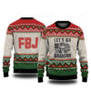 FJB Let’s Go Brandon Trump Funny Christmas Sweater - Unisex Funny Winter Holiday Ugly Christmas Sweater