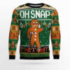 Oh Snap Gingerbread Ugly Christmas Sweater