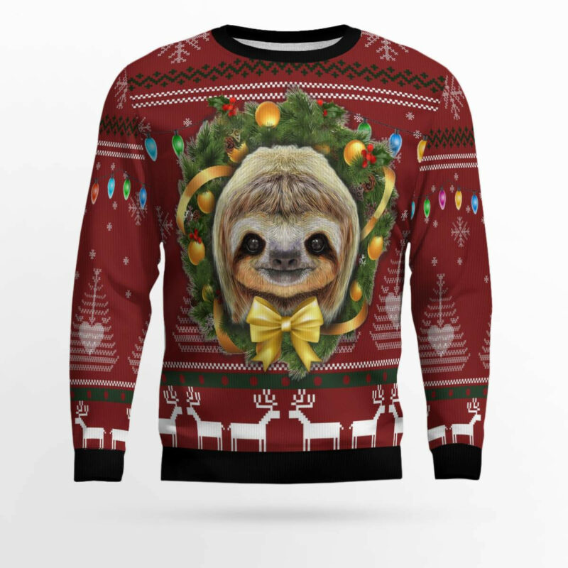 Merry Slothmas Ugly Christmas Sweater