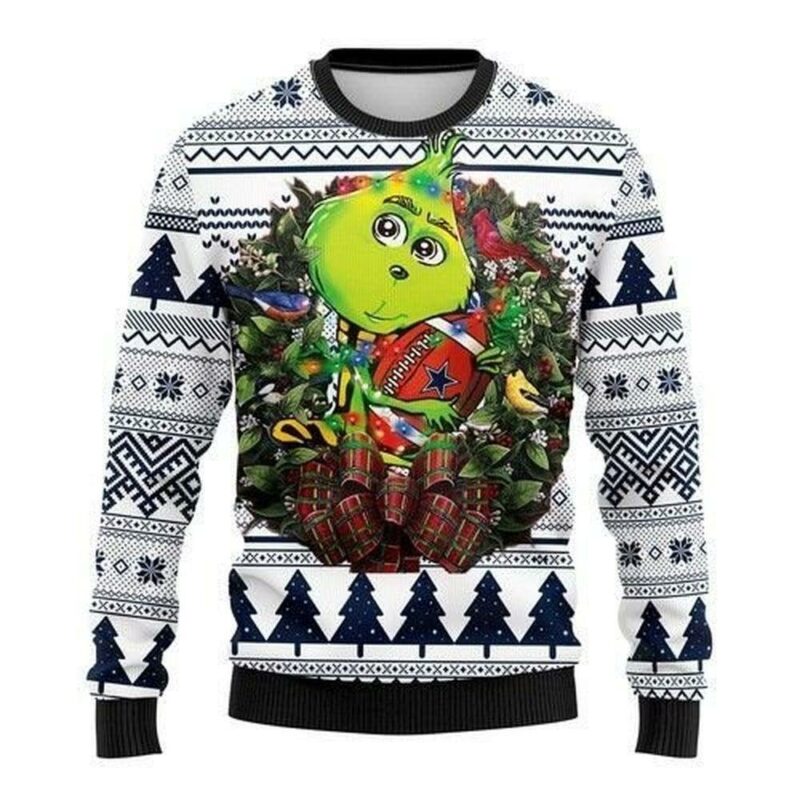 Grinch Dallas Cowboys Christmas Ugly Sweater - Narides