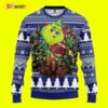 Grinch Hug Sweatshirt Knitted New York Giants Christmas Ugly Sweater - Narides