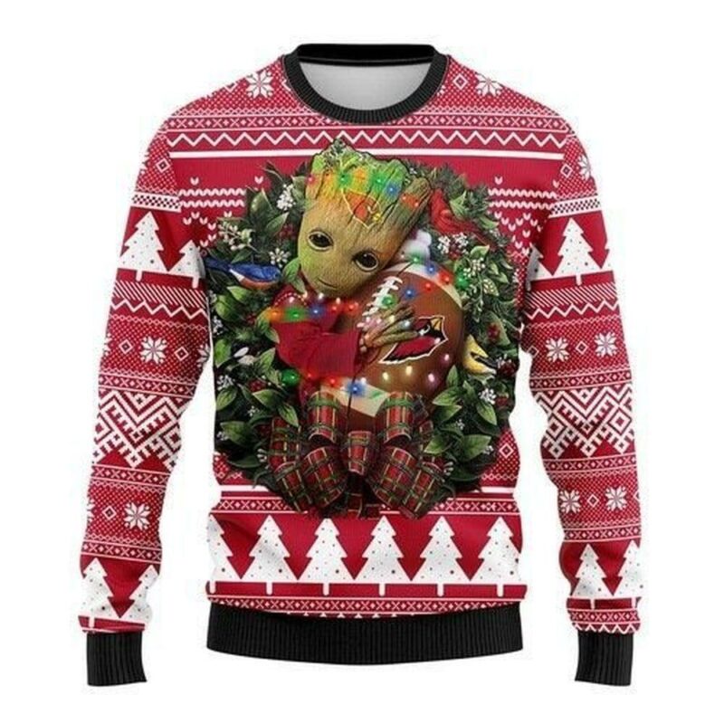 Groot Hug Arizona Cardinals Christmas Limited Ugly Sweater - Narides