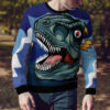 Dinosaur Face Ugly Christmas Sweater