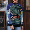 Dinosaur Face Ugly Christmas Sweater