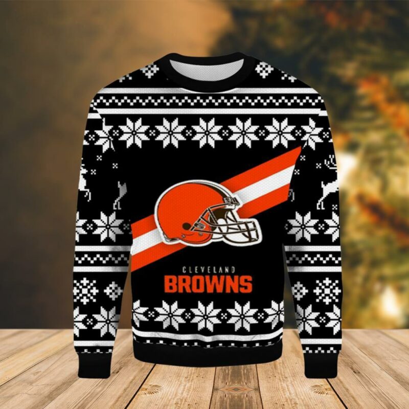 Helmet Cleveland Browns Est 1946 Ugly Sweater - Narides