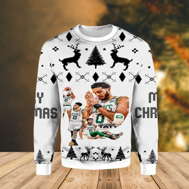 Jayson Tatum Celtics Christmas Awesome Ugly Sweater - Narides