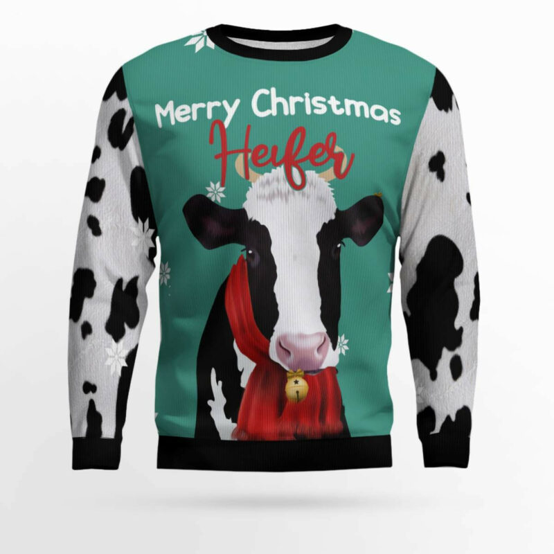 Cow Merry Christmas Heifer Ugly Christmas Sweater