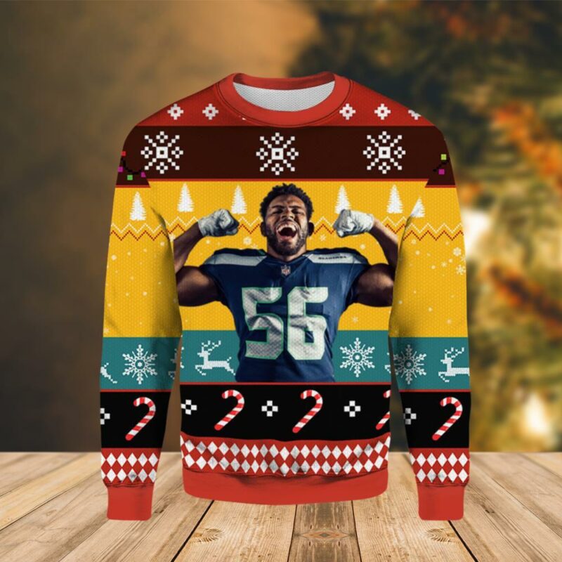 Jordyn Brooks Seattle Seahawks Christmas Limited Ugly Sweater - Narides