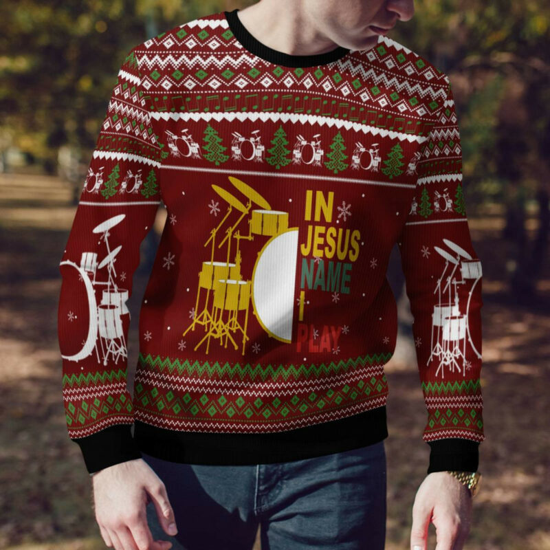 Drum I Play Ugly Christmas Sweater