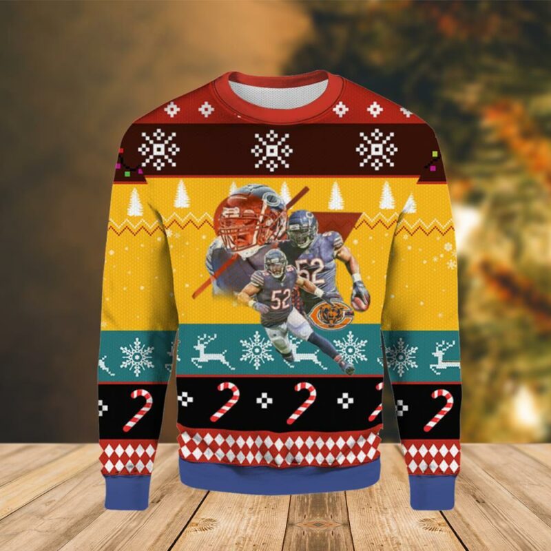 Khalil Mack Chicago Bears Christmas Ugly Sweater - Narides