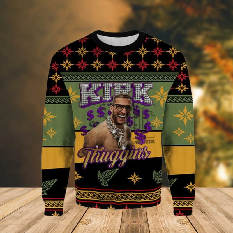 Kirk Cousins Minnesota Vikings Christmas Awesome Ugly Sweater - Narides