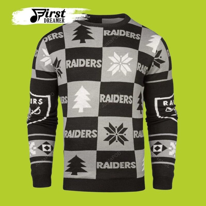 Las Vegas Raiders Nfl Raiders Christmas Awesome Ugly Sweater - Narides